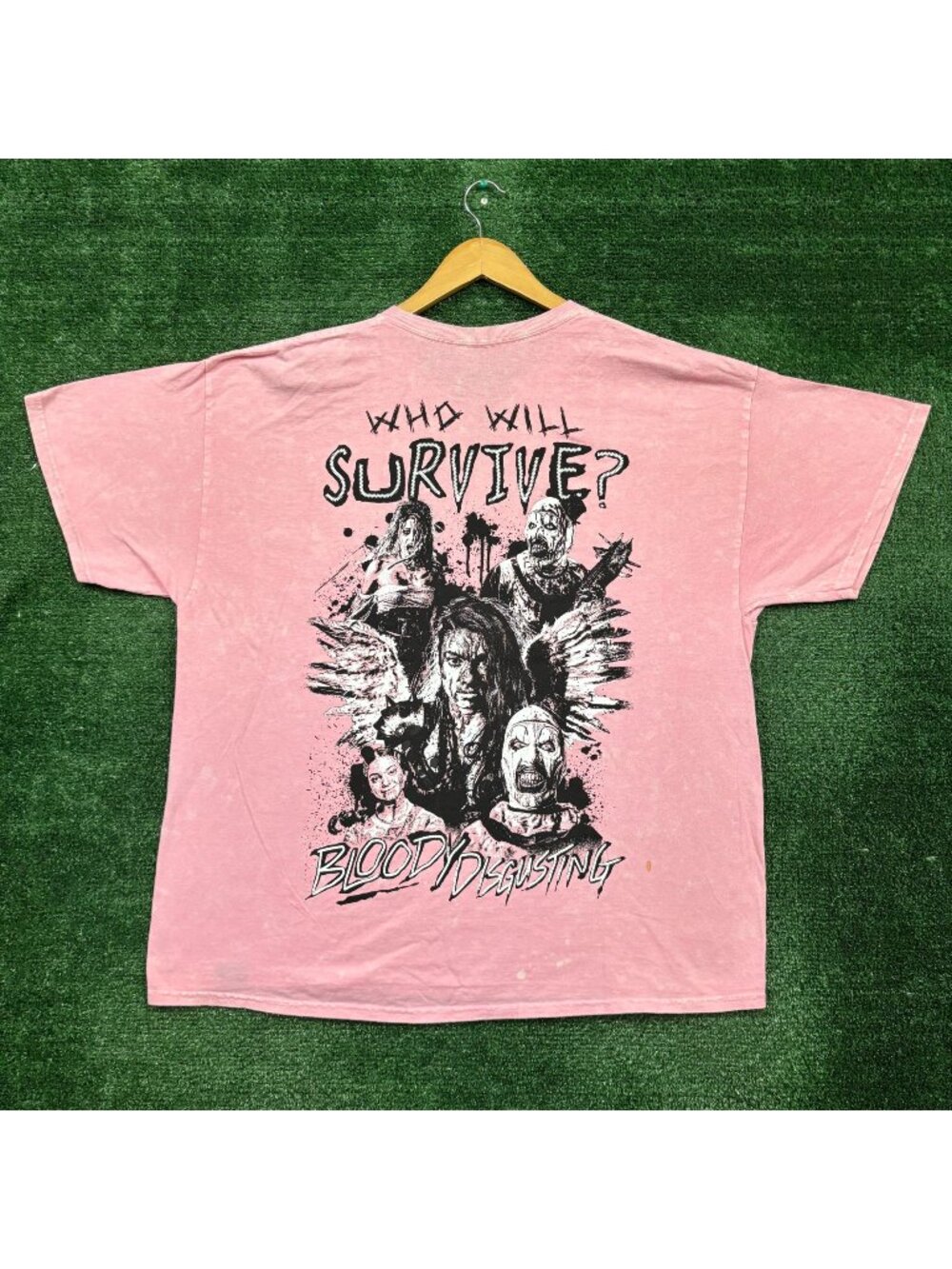 Bloody Disgusting x Terrifier Collage Acid Wash T-Shirt Size Extra Large